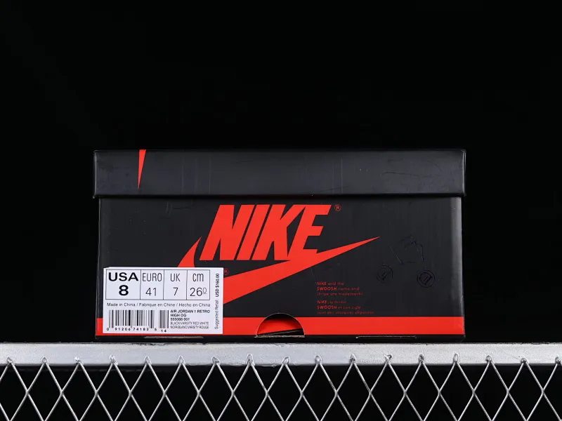 All categories Air Jordan Jordan series basketball shoes Air Jordan 1 High Air Jordan 1 Retro High OG Banned AJ1 banned Joe 1 black and red high-top basketball shoes 555088-001